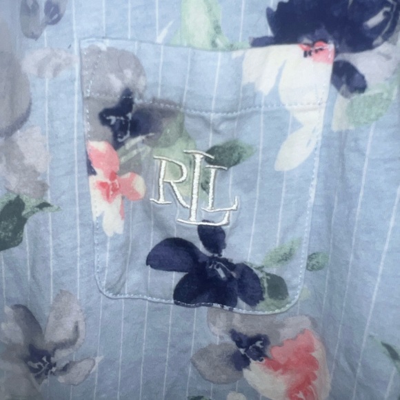 Floral Button-Down Sleepshirt - Picture 2 of 5